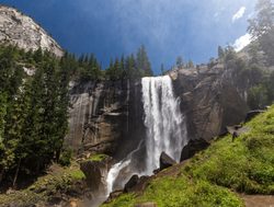 Yosemite National Park vernal falls wide view
