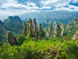 Panoramic view of Zhangjiajie National Park