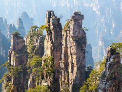 Stunning rock formation of Zhangjiajie