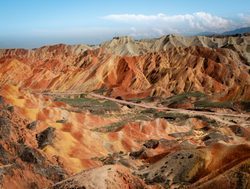 Aerial view of Zhangye National Park