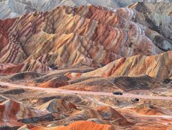 Sandstone formations at Zhangye National Park